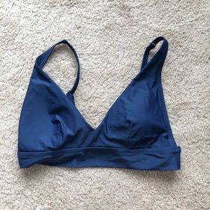 Aerie Navy blue scoop bikini top NWOT